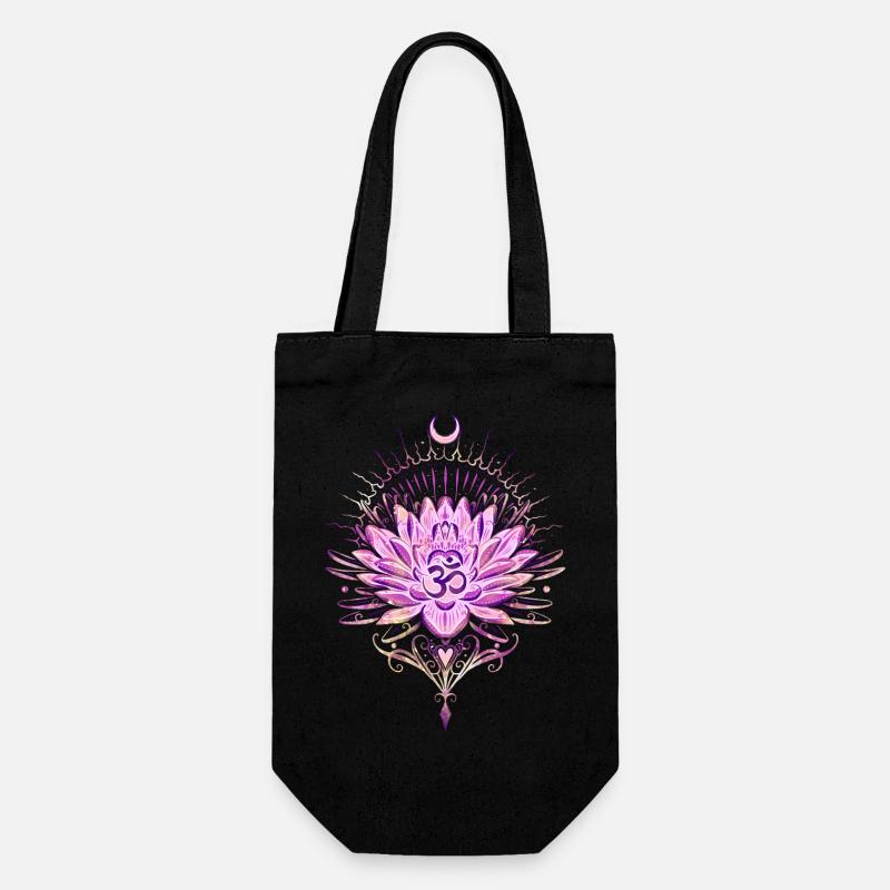 Lotus Lotus Fleur Om Symbole - Sac à bouteille - noir