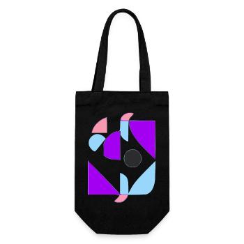 70er Jahre Abstract - Geschenkbeutel für Flaschen - Schwarz - Vorne