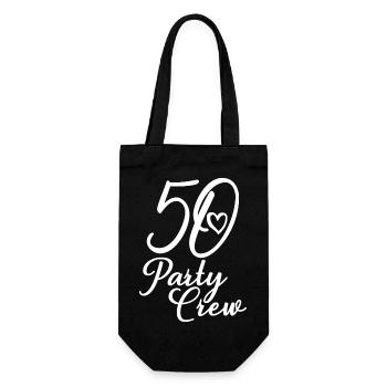 50 Party Crew 50th Birthday Party 50 Years Old - Gift Bag for Bottles - black - Front