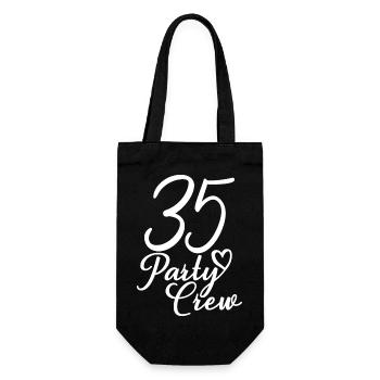 35 Party Crew 35th Birthday Party 35 Years Old - Gift Bag for Bottles - black - Front