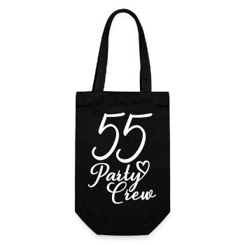55 Party Crew 55th Birthday Party 55 Years Old - Gift Bag for Bottles - black - Front