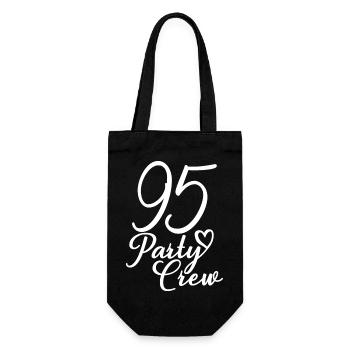 95 Party Crew 95th Birthday Party 95 Years Old - Gift Bag for Bottles - black - Front