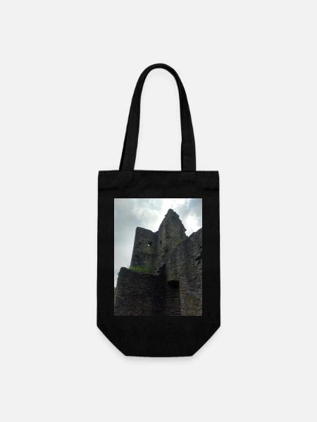 Burg Ruine - Geschenkbeutel für Flaschen - Schwarz
