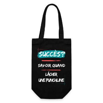 Le succès c'est savoir lacher une punchline - Sac à bouteille - noir - Devant
