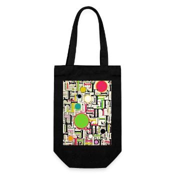 L Vispo1 LOVE - Geschenkbeutel für Flaschen - Schwarz - Vorne