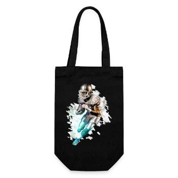 American Football Spieler Vintage Retro USA Sport - Geschenkbeutel für Flaschen - Schwarz - Vorne