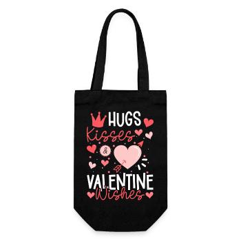 Valentinstag Paar Beziehung - Geschenkbeutel für Flaschen - Schwarz - Vorne