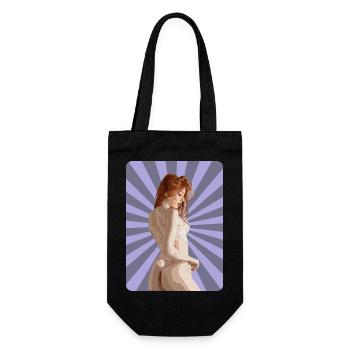 Sexy T-Shirt Redhead Girl Woman Pinup Comic Pop - Sac à bouteille - noir - Devant
