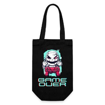 game over - Gift Bag for Bottles - black - Front