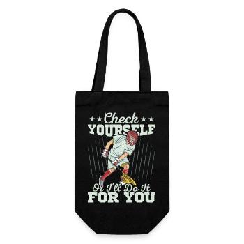 Check Yourself Or I'll Do It For You Player Lacros - Geschenkbeutel für Flaschen - Schwarz - Vorne