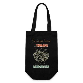 Pas besoin de thérapie, Besoin de mon camping-car - Sac à bouteille - noir - Devant