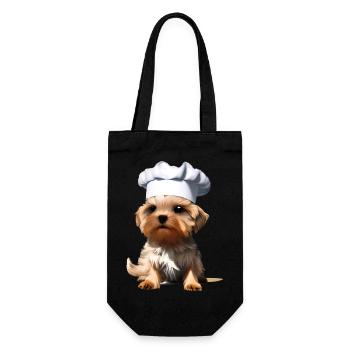 Restaurateur Chien de cuisine Yorkshire Terrier Chiot - Sac à bouteille - noir - Devant