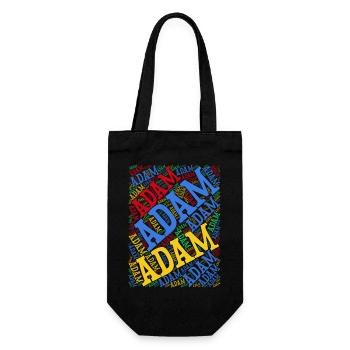 Adam t-shirt word cloud t-shirt gift idea - Gift Bag for Bottles - black - Front