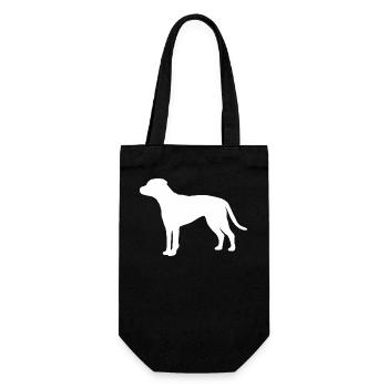 American Staffordshire Terrier Silhouette - Geschenkbeutel für Flaschen - Schwarz - Vorne