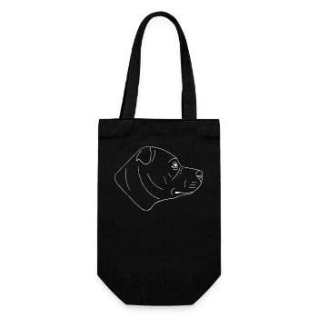 American Staffordshire Terrier - Geschenkbeutel für Flaschen - Schwarz - Vorne