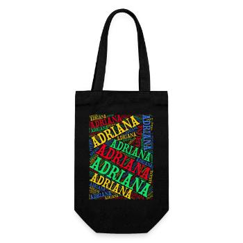 t-shirt Adriana t-shirt word cloud gift idea - Gift Bag for Bottles - black - Front