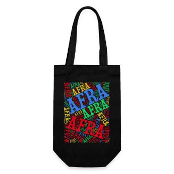 t-shirt Afra word cloud t-shirt gift idea t-shirt - Gift Bag for Bottles - black - Front