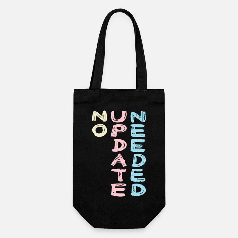 No Update colourful - Geschenkbeutel für Flaschen - Schwarz