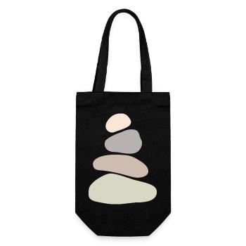 Art mural apaisant – Zen minimaliste - Sac à bouteille - noir - Devant