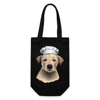 Puppy Cooking Golden Retriever Restaurateur Dogs - Gift Bag for Bottles - black - Front