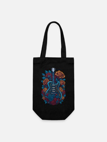 Guitare électrique avec guitariste rocker Rosen - Sac à bouteille - noir