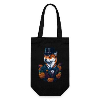 Shiba Inu Hat Crypto Coin Dogecoin Meme Funny - Gift Bag for Bottles - black - Front