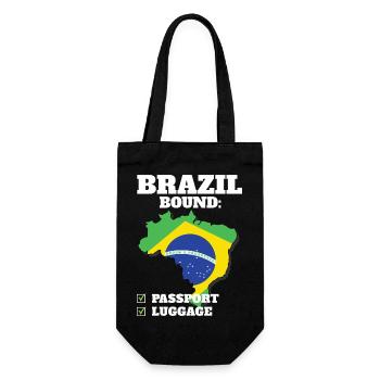 Brésil Pays à destination Voyage Drapeau brésilien - Sac à bouteille - noir - Devant