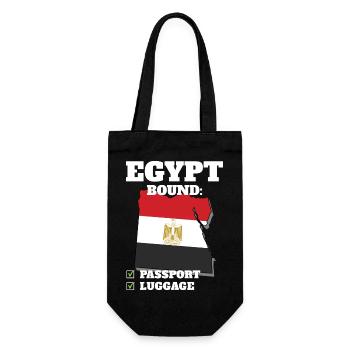 Egypt Bound Country Travel Egyptian Flag Vacation - Geschenkbeutel für Flaschen - Schwarz - Vorne