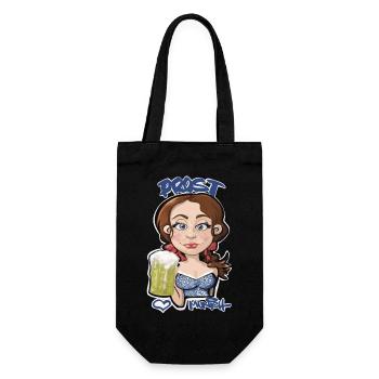 ❤️ Munich - Prost - Geschenkbeutel für Flaschen - Schwarz - Vorne