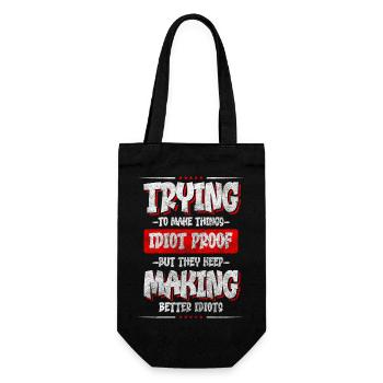 Sarcasm Idiots Party Relationship - Gift Bag for Bottles - black - Front