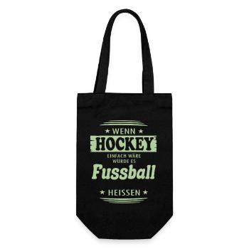 Wenn Hockey einfach wäre - Geschenkbeutel für Flaschen - Schwarz - Vorne