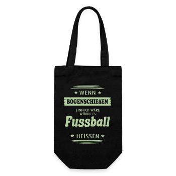 Wenn Bogenschießen einfach wäre - Geschenkbeutel für Flaschen - Schwarz - Vorne