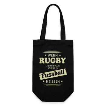Wenn Rugby einfach wäre - Geschenkbeutel für Flaschen - Schwarz - Vorne