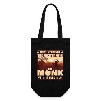 The Monk, Master of AI - great role-playing game design - Gift Bag for Bottles - black - Front