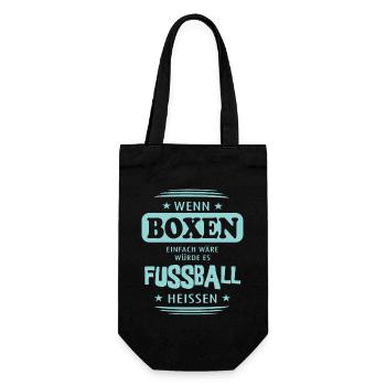Wenn Boxen einfach wäre - Geschenkbeutel für Flaschen - Schwarz - Vorne