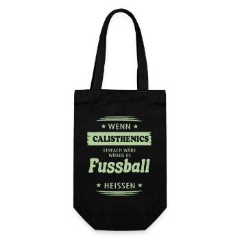 Wenn Calisthenics einfach wäre - Geschenkbeutel für Flaschen - Schwarz - Vorne