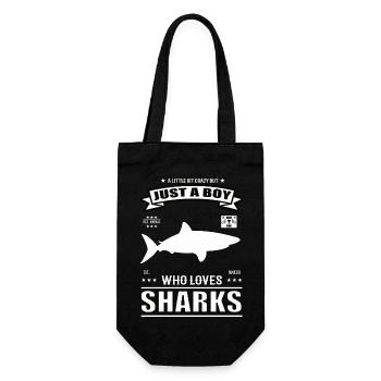 Juste un garçon qui aime la tenue des requins - Sac à bouteille - noir - Devant