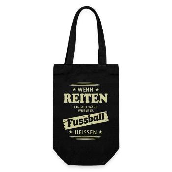 Wenn Reiten einfach wäre - Geschenkbeutel für Flaschen - Schwarz - Vorne