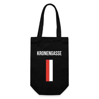 Kronengasse Solothurn - Gift Bag for Bottles - black - Front
