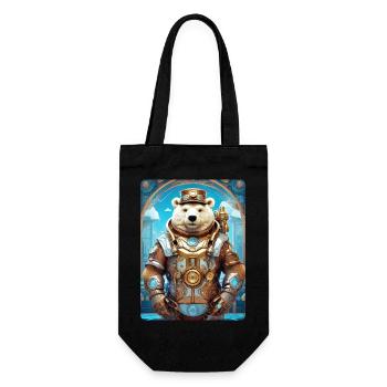 Steampunk Ice Bear 1.16 - Gift Bag for Bottles - black - Front