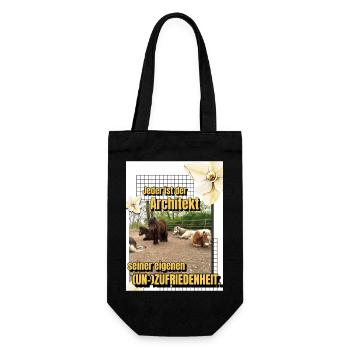 Herde Motto - Geschenkbeutel für Flaschen - Schwarz - Vorne