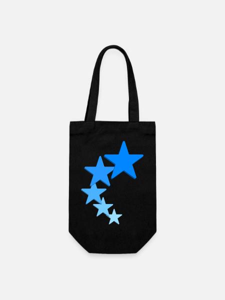 Sterne Logo - Geschenkbeutel für Flaschen - Schwarz