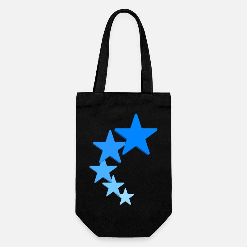 Sterne Logo - Geschenkbeutel für Flaschen - Schwarz
