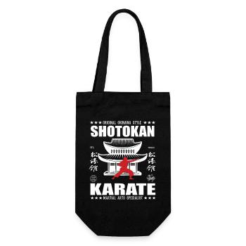cool shotkan martial arts design with kanji - Gift Bag for Bottles - black - Front