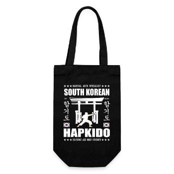 cool hapkido martial arts design with kanji - Gift Bag for Bottles - black - Front