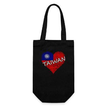 Flag of Taiwan - Taiwan Flagge - Geschenkbeutel für Flaschen - Schwarz - Vorne