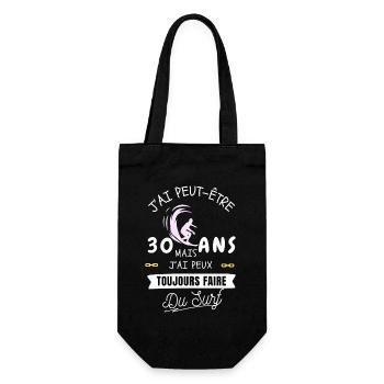 30 ans et surf - Sac à bouteille - noir - Devant