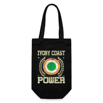 Cool Ivory Coast, Design - Gift Bag for Bottles - black - Front