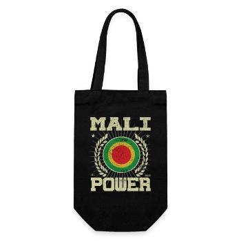 Cooles Mali Design - Geschenkbeutel für Flaschen - Schwarz - Vorne