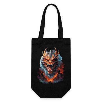 DRAGON MIDNIGHT BLAZE: CITY IN FLAMES AND HAVOC - Gift Bag for Bottles - black - Front